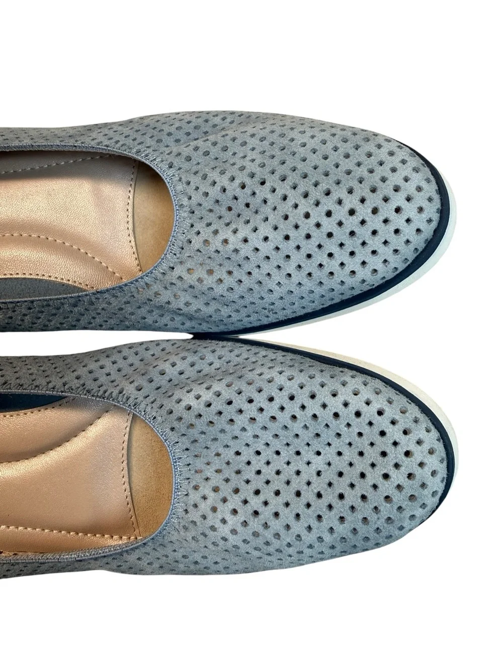 Bella Comforto Perforated Suede Wedge Slip-On Women’s Shoes - EU Size 39